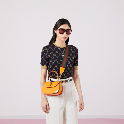 GUCCI BAMBOO 1947 SMALL TOP HANDLE BAG